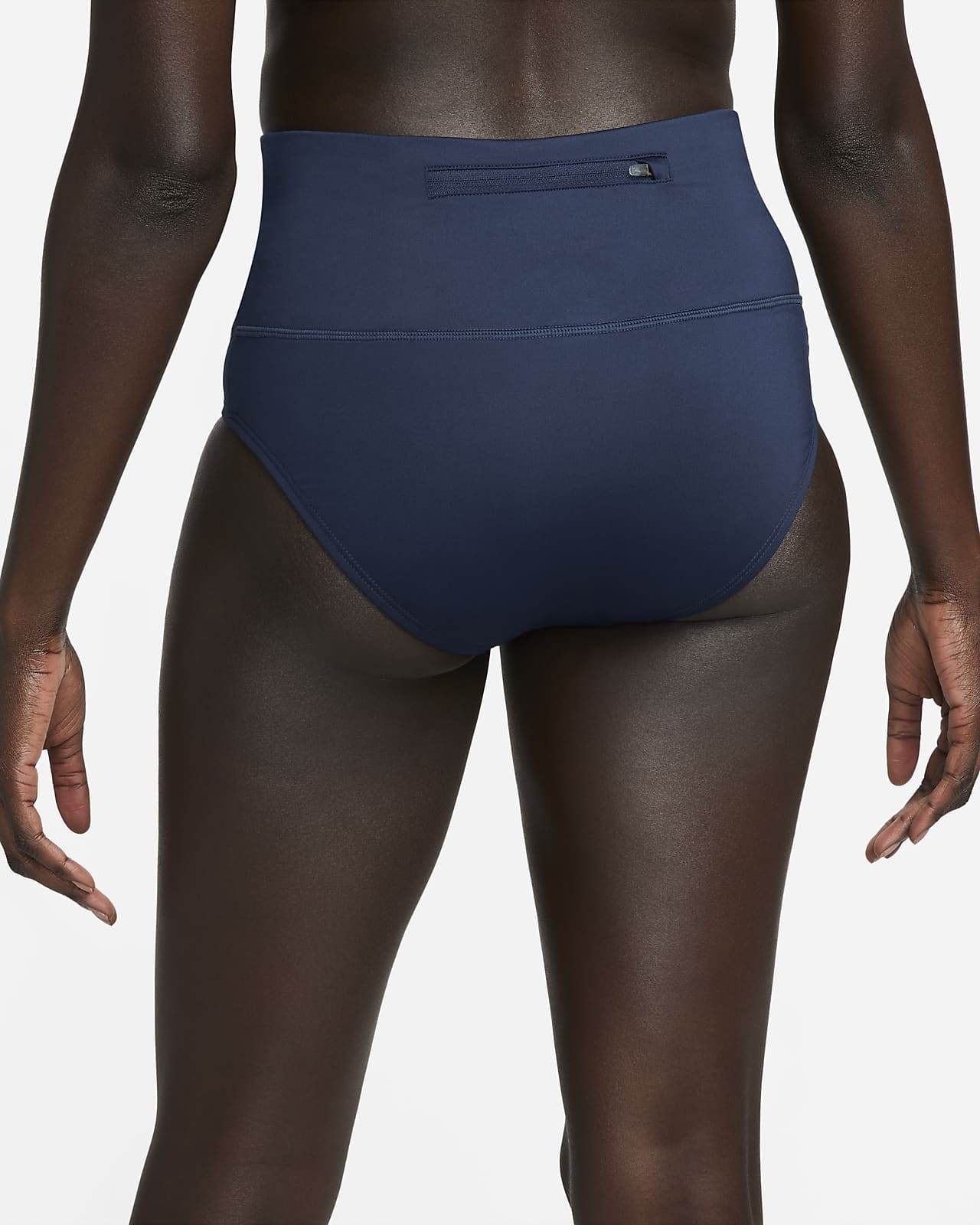 $59 Nike Women's Solid Black Full Coverage Bikini Brief Bottom Swimwear  Size L