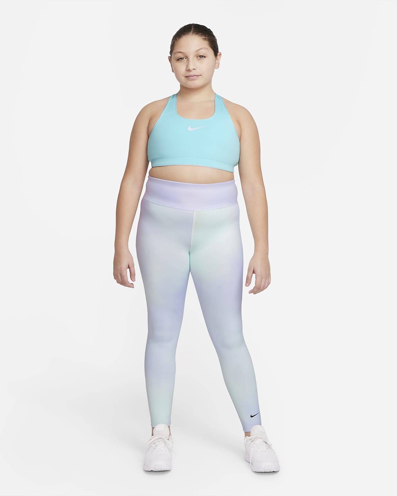 Nike Dri-FIT One Big Kids' (Girls') Printed Training Leggings (Extended  Size)
