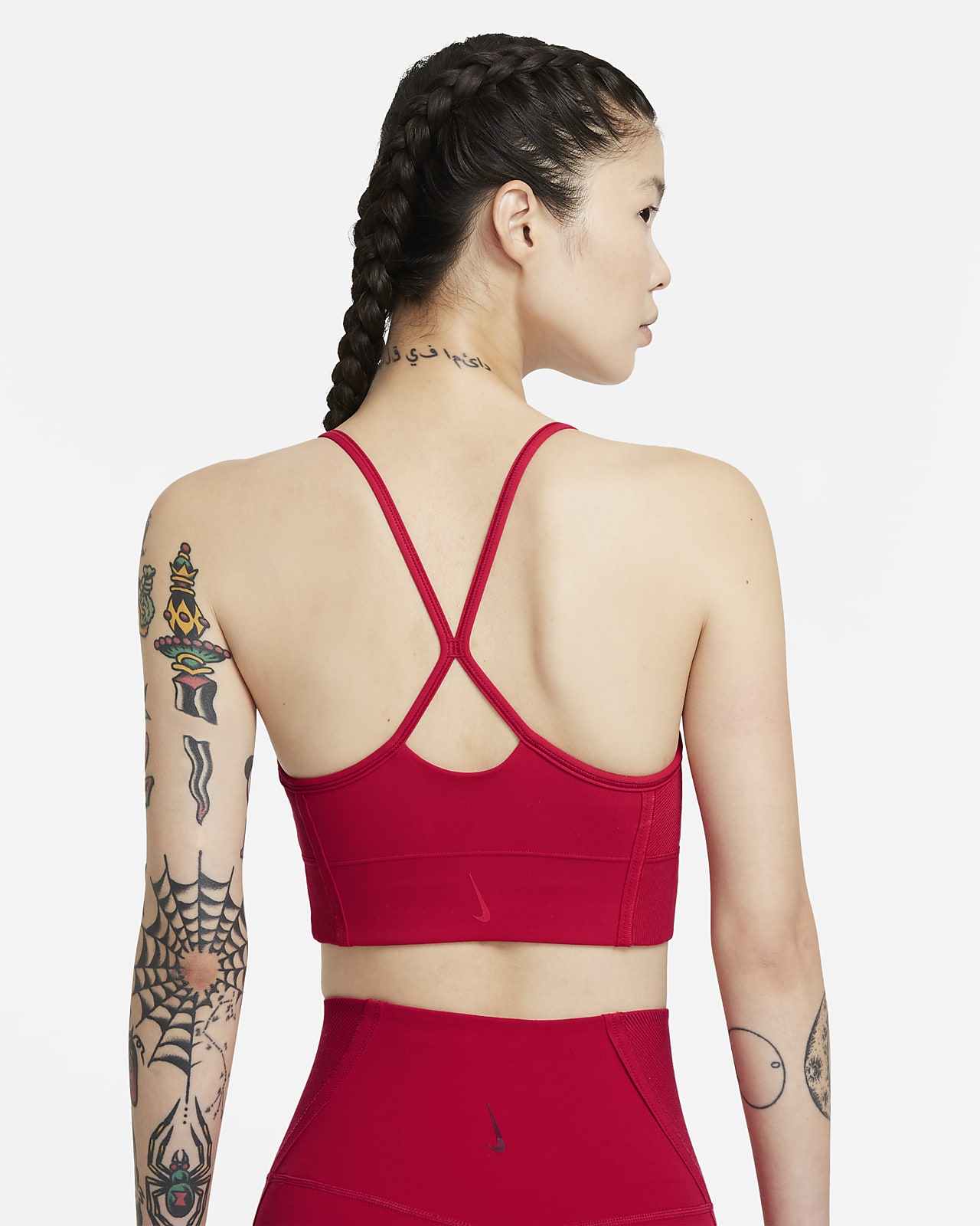 Red longline sports bra Clearance