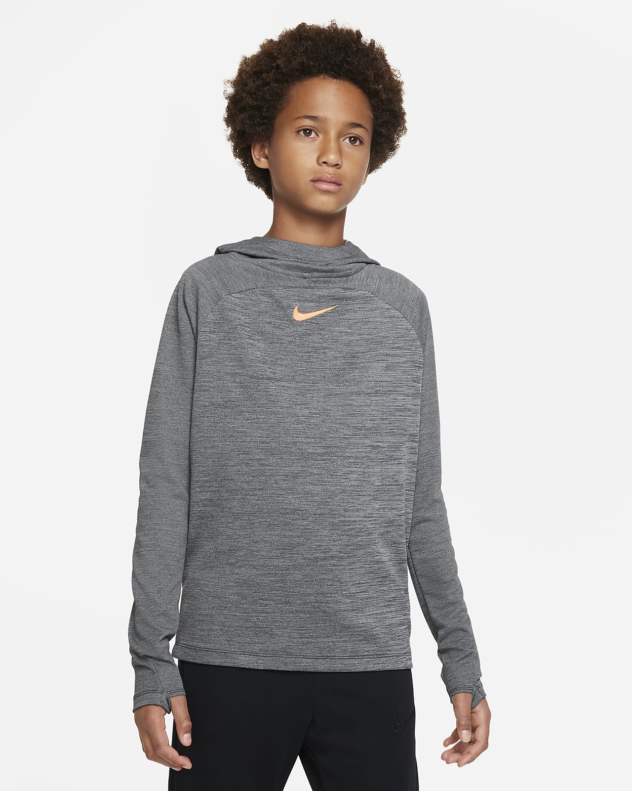 Nike Dri-FIT Academy Older Kids' Pullover Football Hoodie. Nike CZ