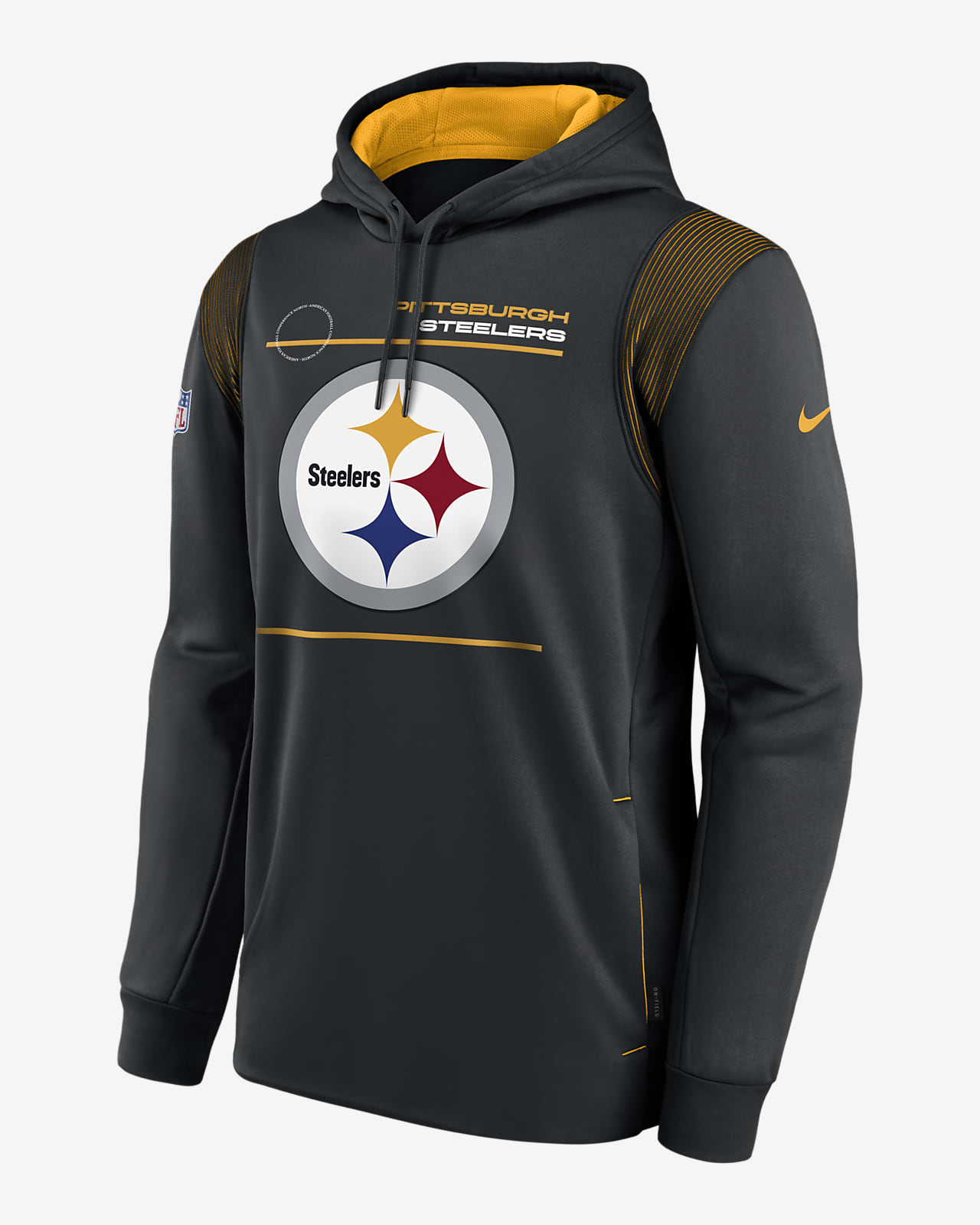 Nike Women's Logo Club (NFL Pittsburgh Steelers) Pullover Hoodie in Black, Size: Large | 00Z500A7L-D9C