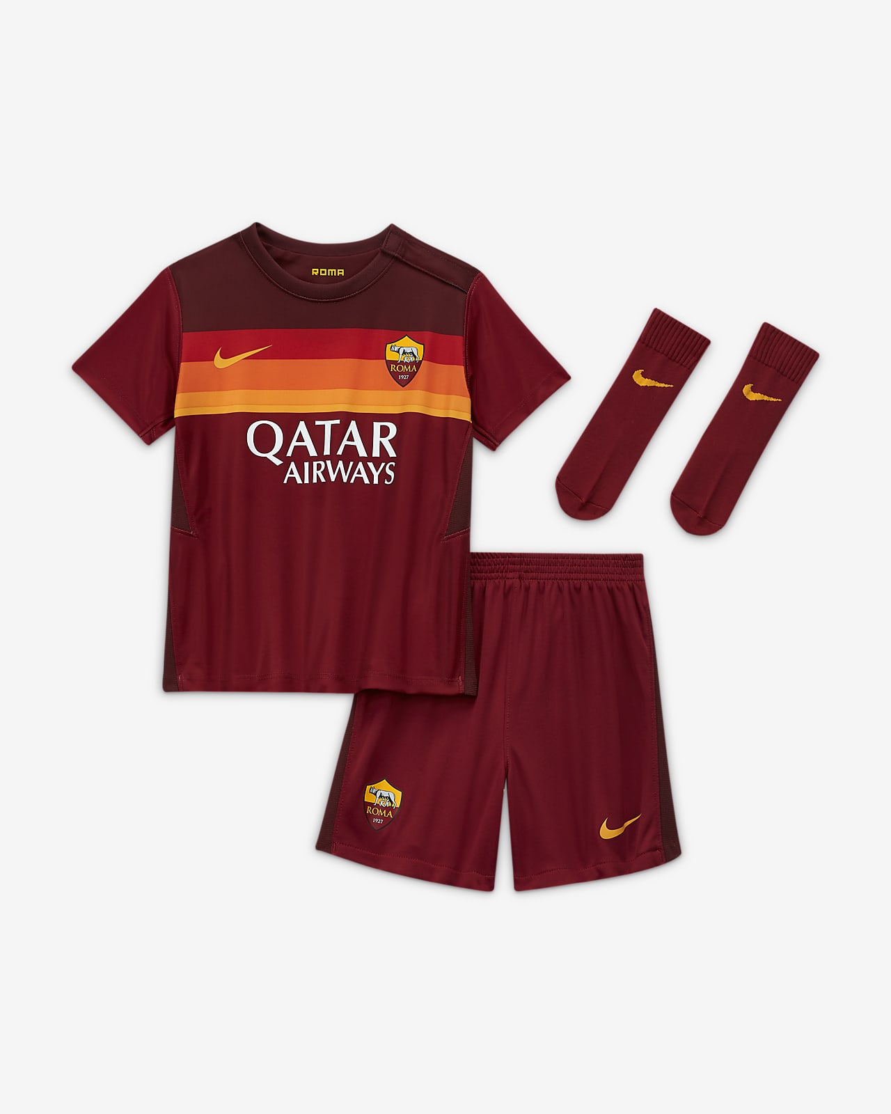 A S Roma 2020 21 Home Fussballtrikot Set Fur Babys Und Kleinkinder Nike De