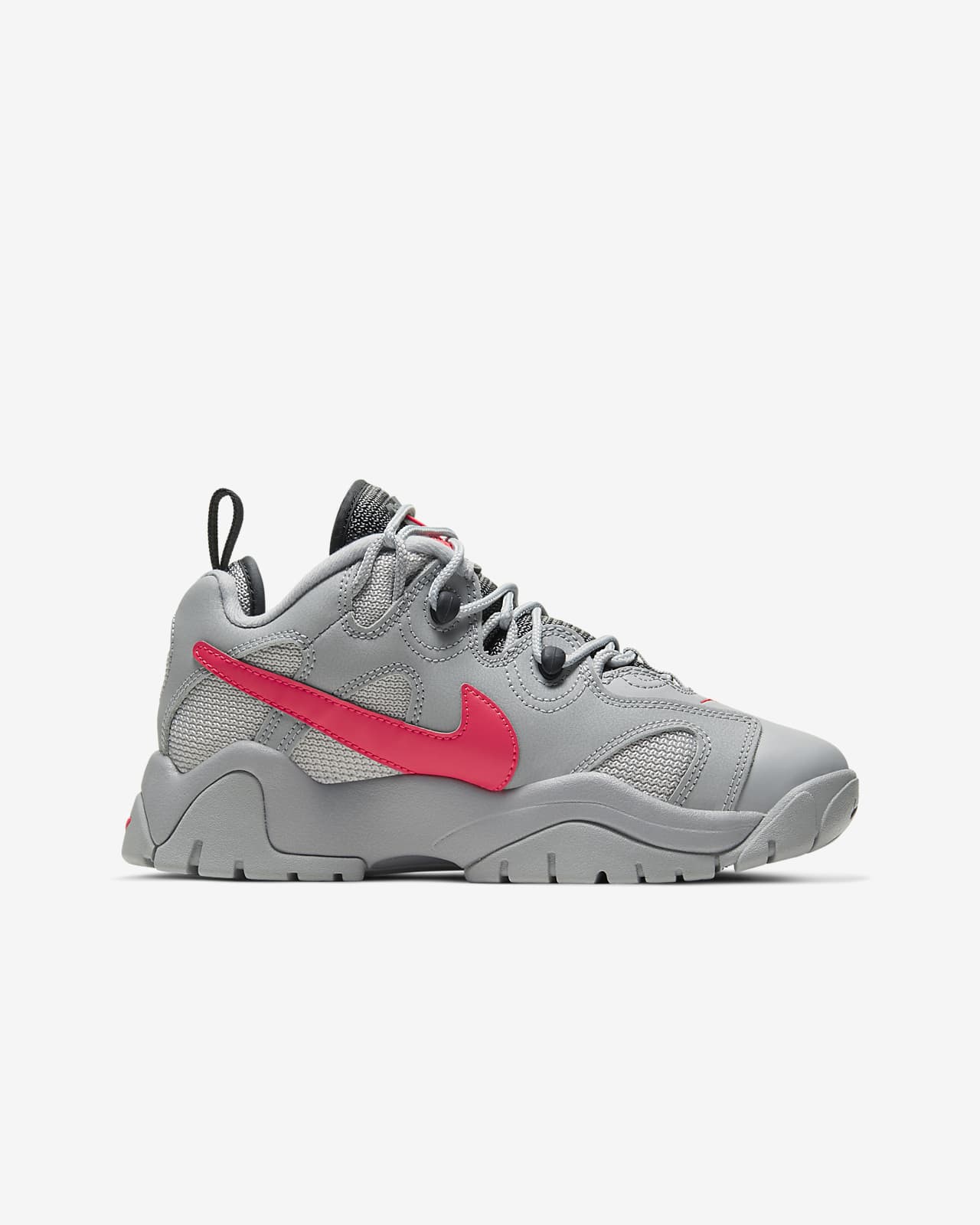 nike air barrage low grey and pink