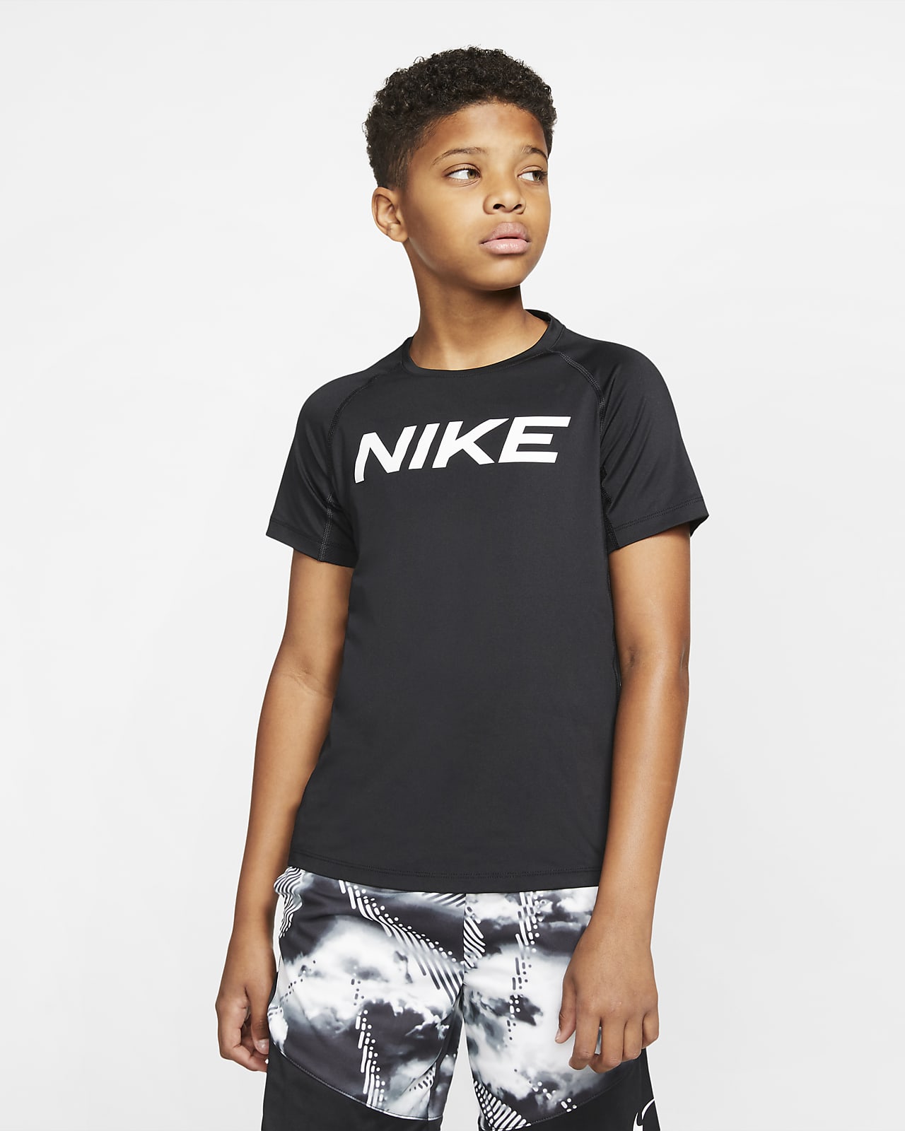 Koszulka treningowa z krótkim rękawem dla dużych dzieci (chłopców) Nike Pro