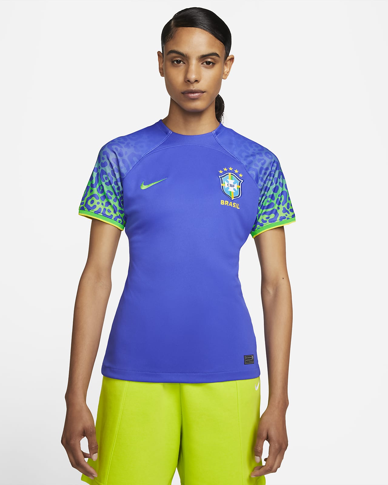 de fútbol Dri-FIT para mujer 2022/23 Stadium Brasil para visitante. Nike.com