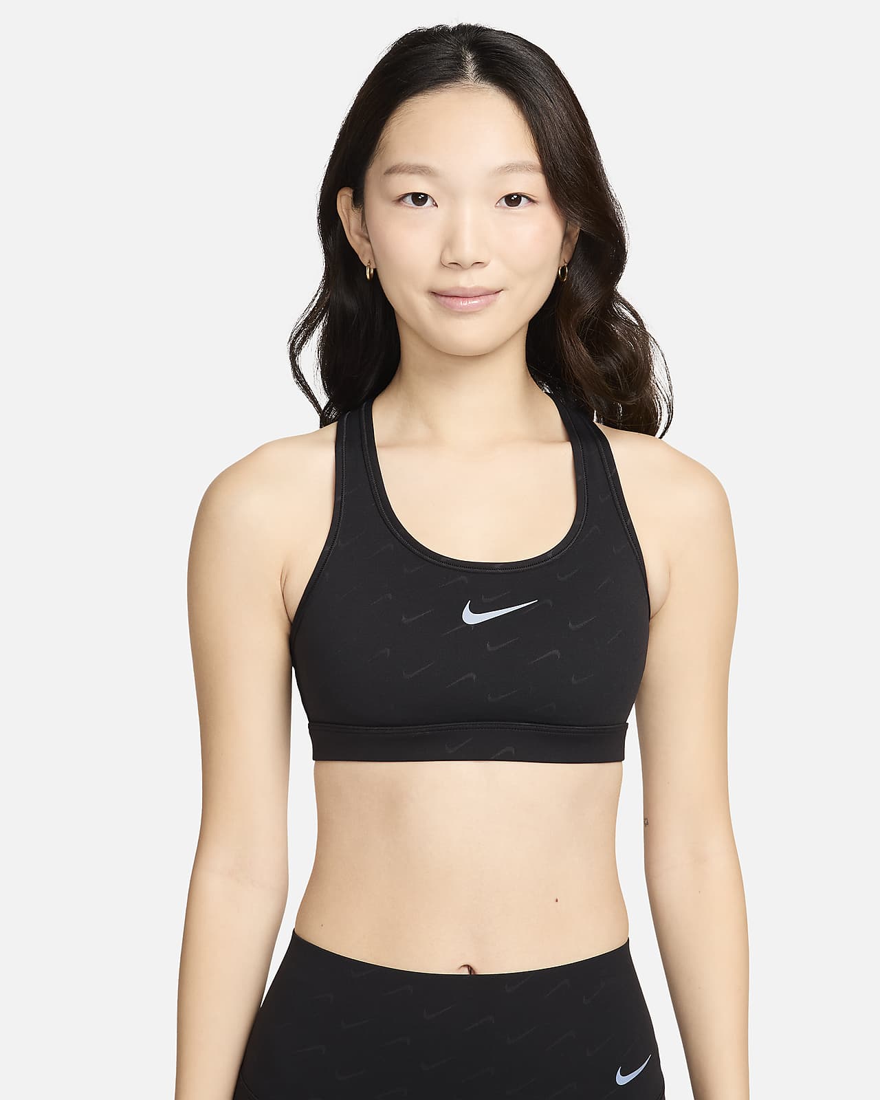 Nike Swoosh Medium-Support Women's Padded Monogram Sports Bra
