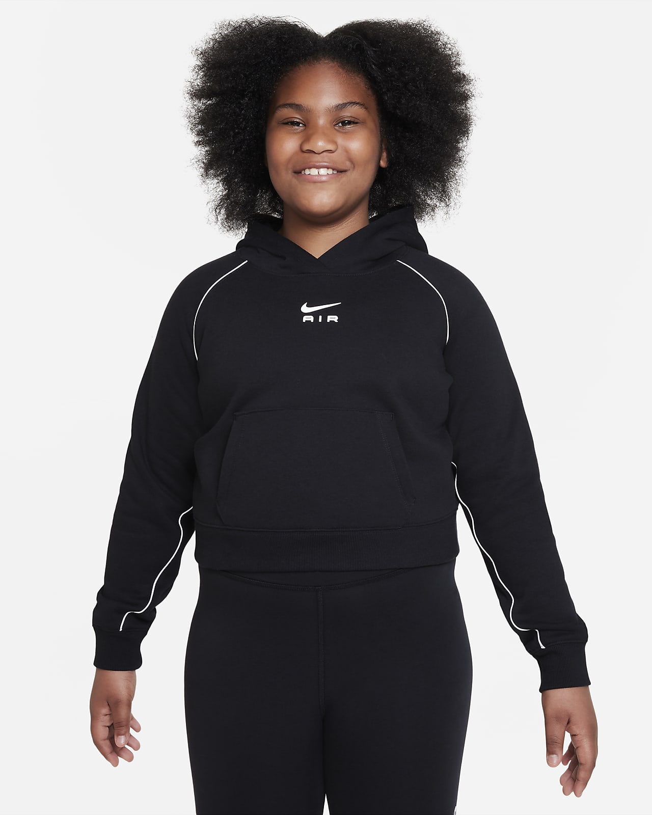 Sudadera con gorro de French Terry para niña talla grande (talla amplia) Nike Air. Nike.com