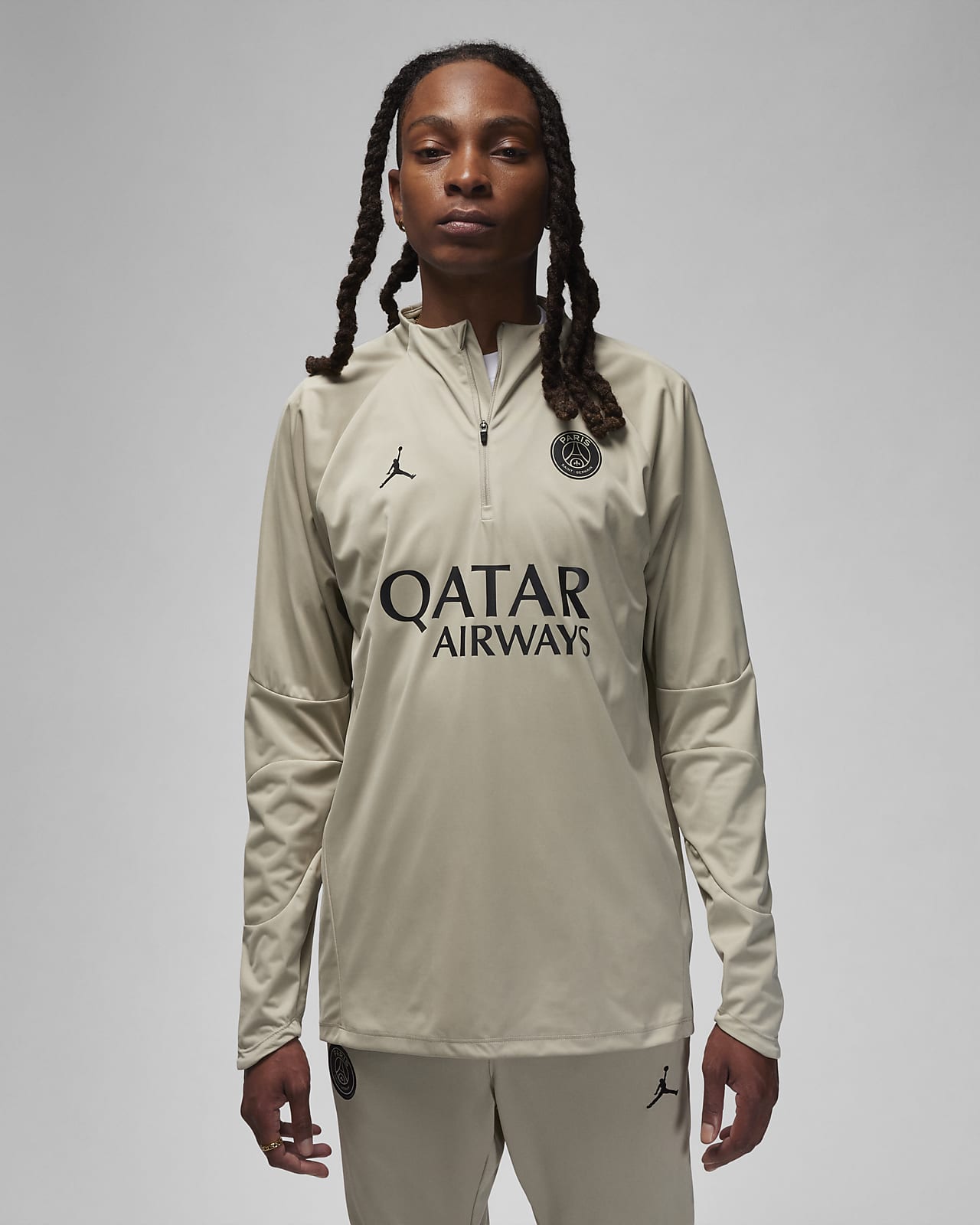 Ανδρική ποδοσφαιρική μπλούζα προπόνησης Jordan Storm-FIT εναλλακτικής εμφάνισης Παρί Σεν Ζερμέν Strike Winter Warrior