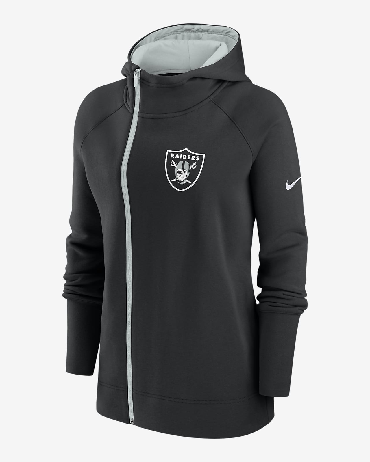 Nike Assymetrical (NFL Las Vegas Raiders) Women's Full-Zip Hoodie