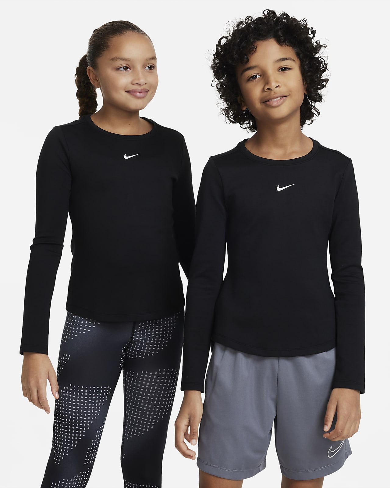Langærmet One Therma-FIT-træningstrøje til større børn. Nike