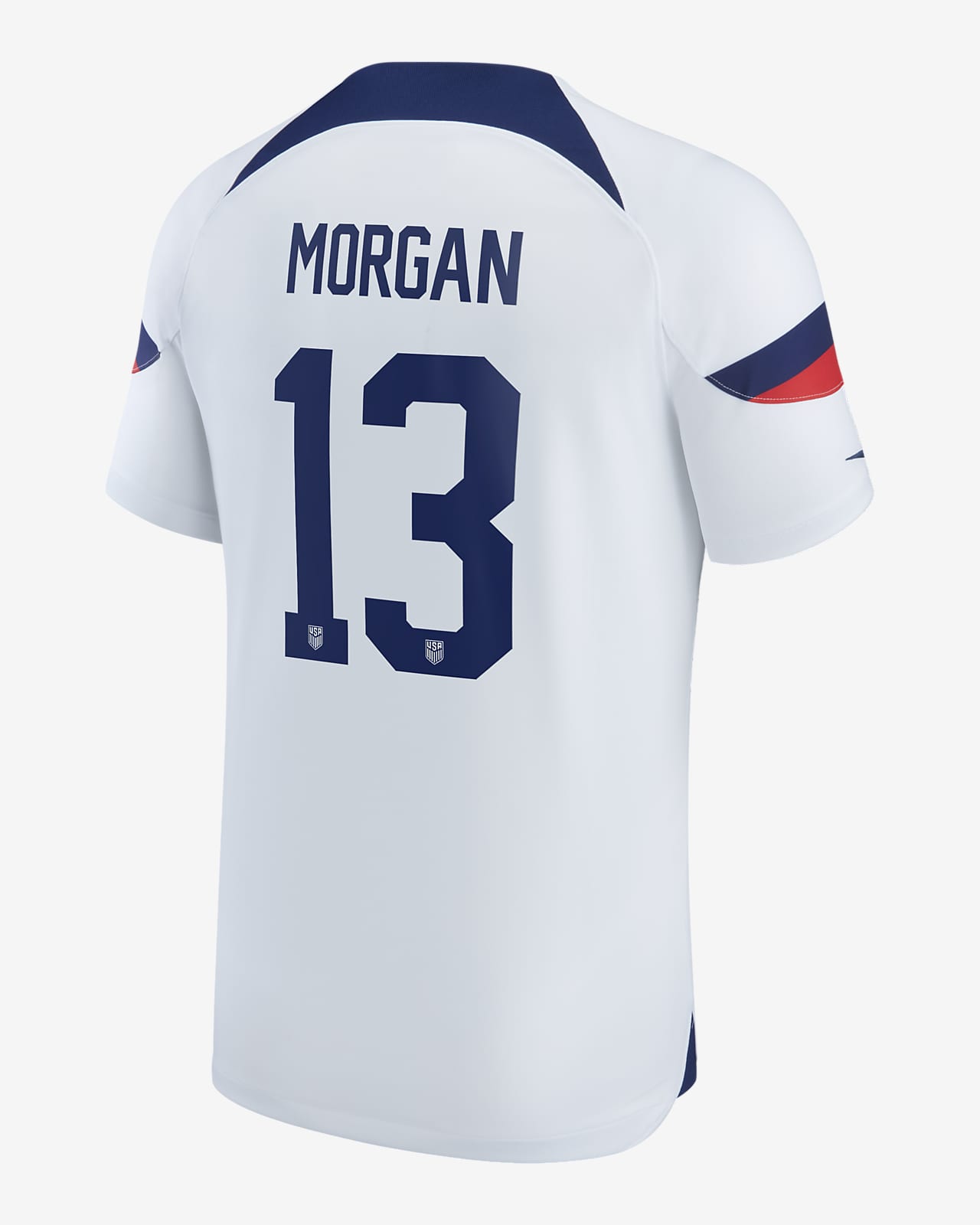 Playera de fútbol Nike para hombre Alex Morgan.
