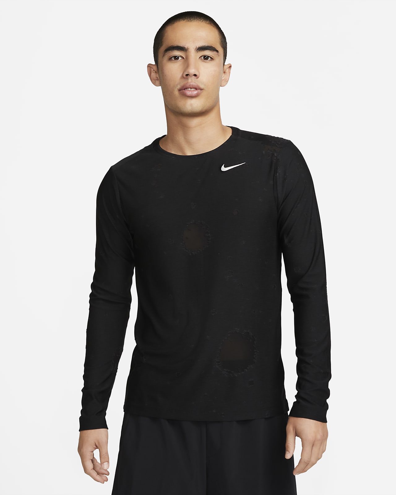 Skyldfølelse sti cirkulation Nike Dri-FIT Men's Long-Sleeve Allover Print Fitness Top. Nike JP