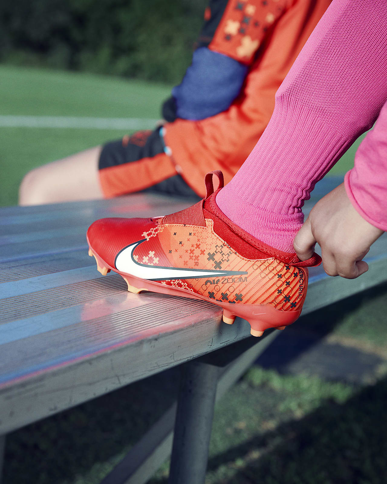 Chaussures football zoom vapor 15 mg argenté enfant - Nike