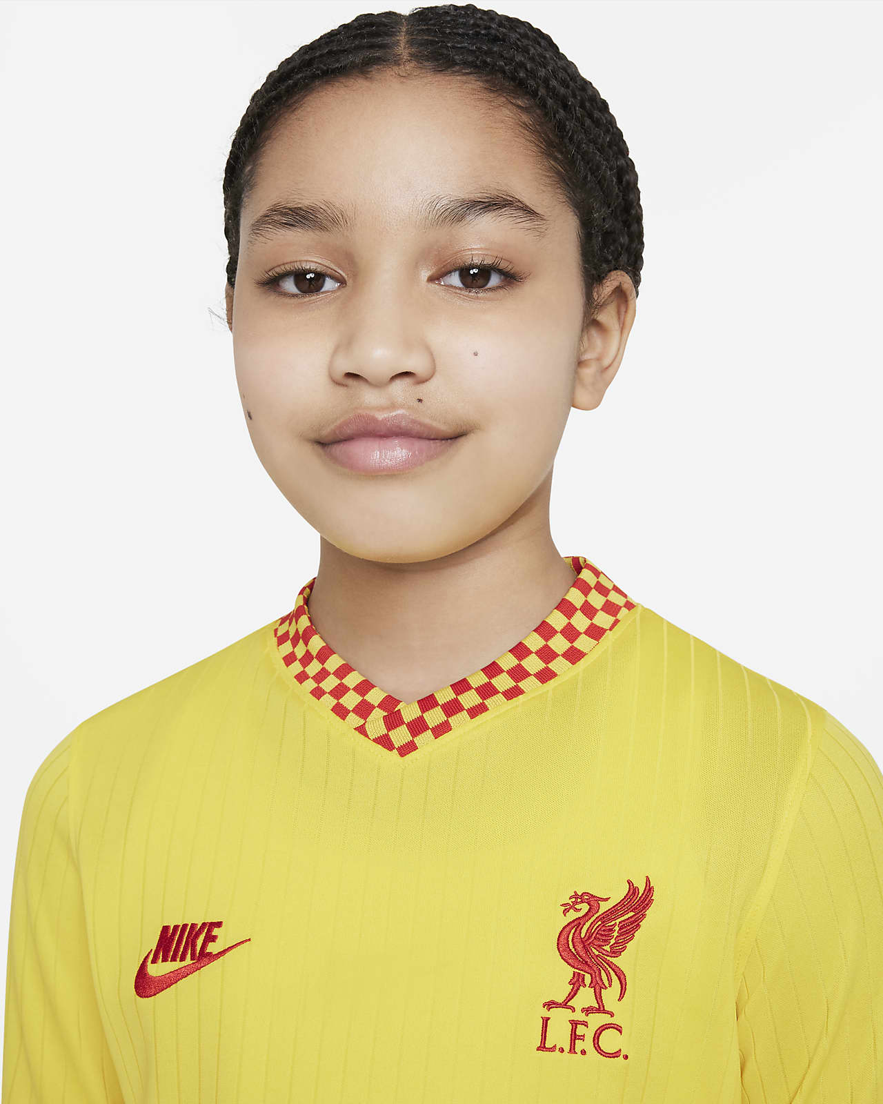 Liverpool FC 2021/22 Stadium Home Big Kids' Soccer Jersey.