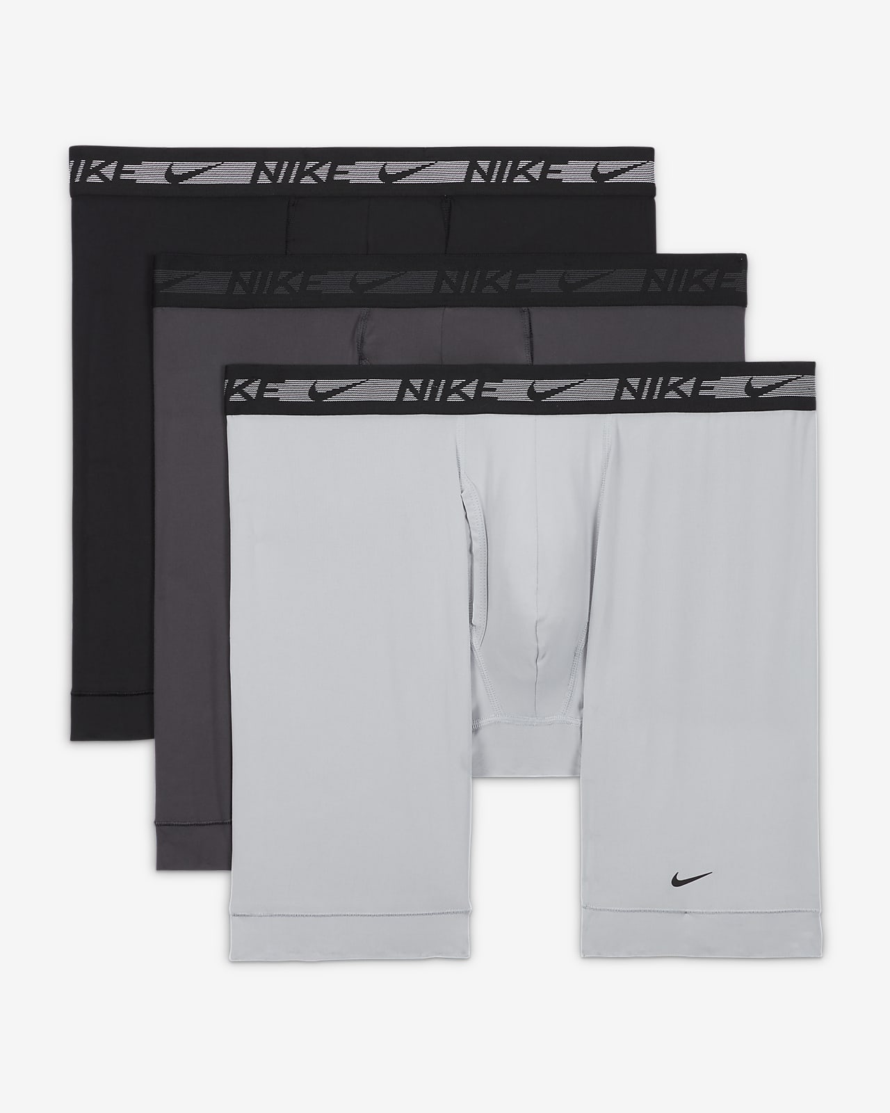 NWT NIKE 3 pack Men's Everyday Stretch Boxer Briefs Pink Gray Black M L XL