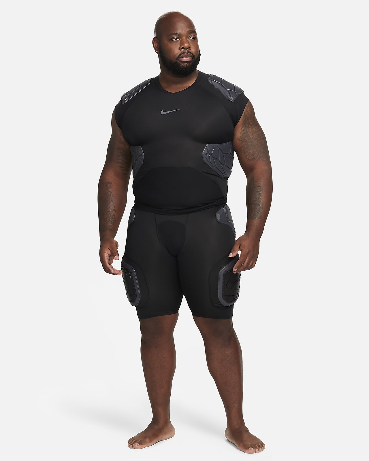 mens football XL nike pro hyperstrong 4 pad compression shirt/top ao6225