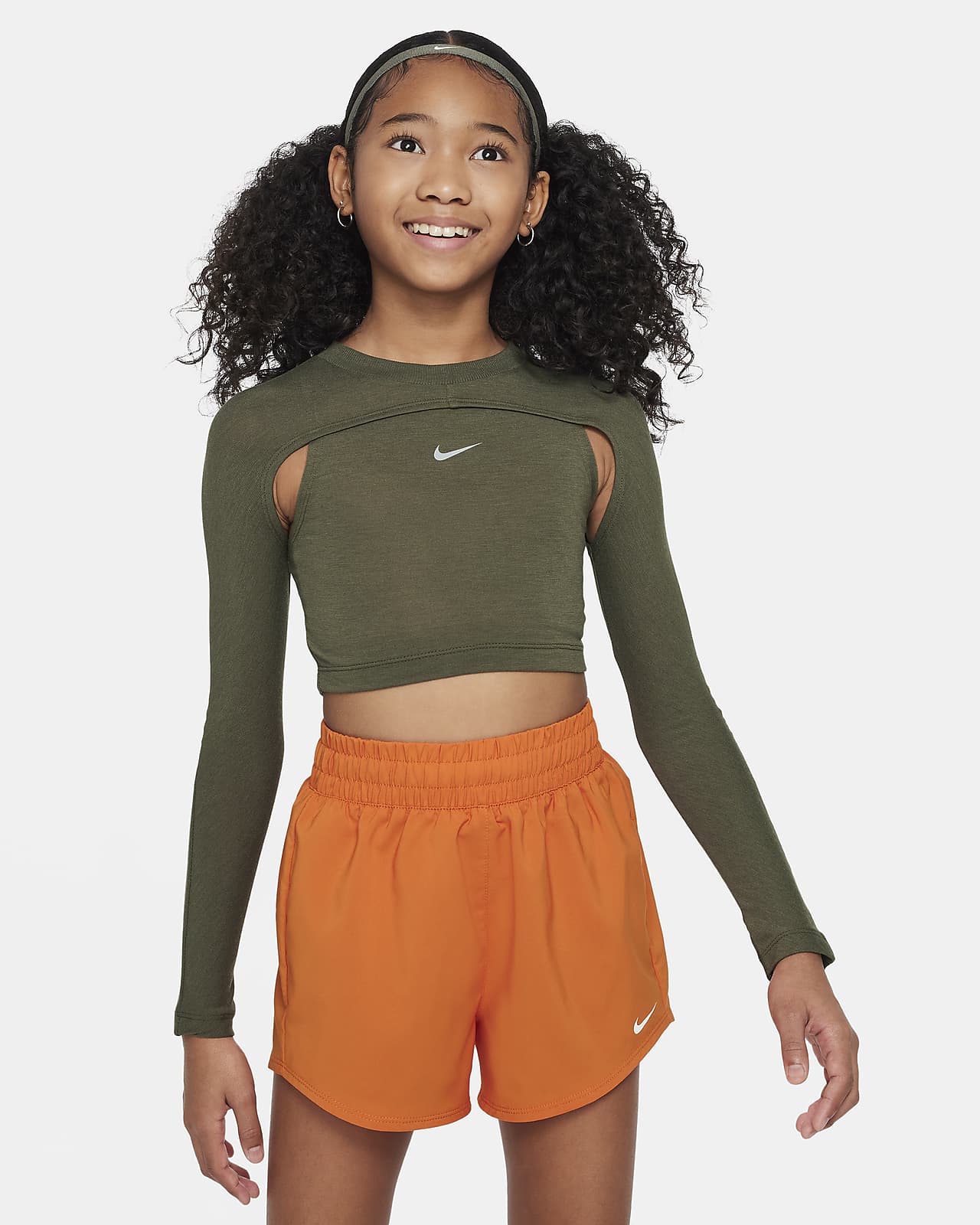 Playera de manga larga Dri-FIT para niña Nike