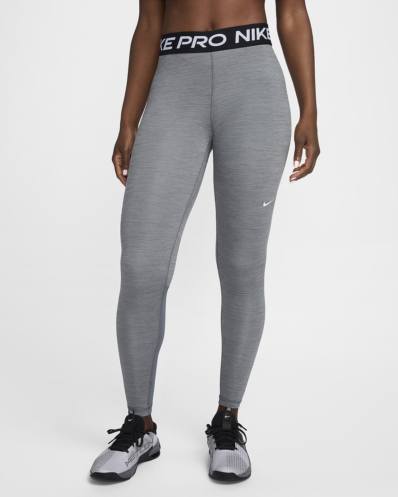 Nike Pro Women's Mid-Rise Mesh-Panelled Leggings. Nike SK