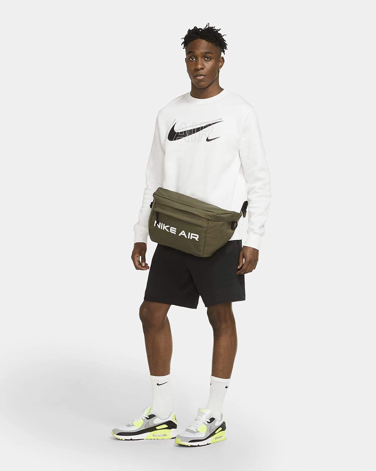 nike sportswear tech printed hip pack