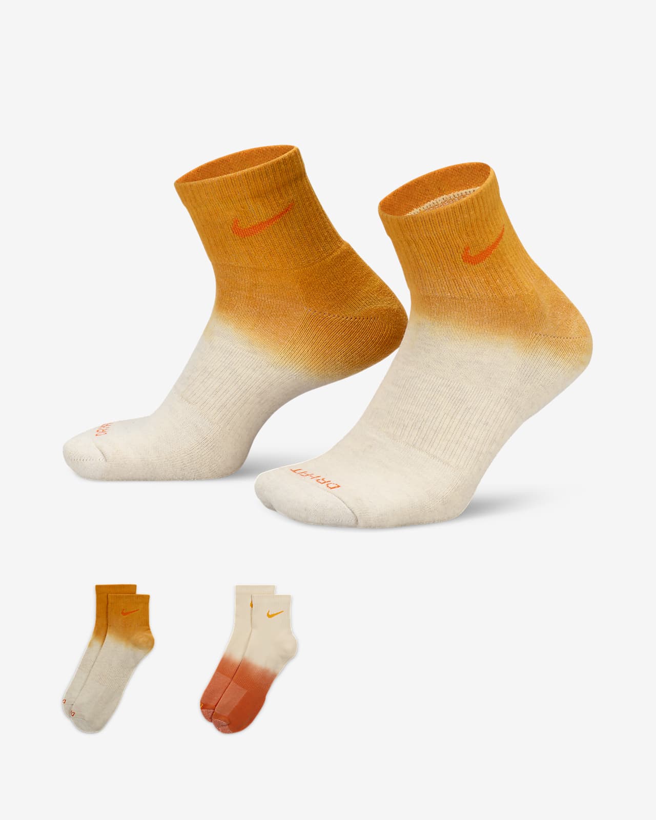 Κάλτσες μέχρι τον αστράγαλο με αντικραδασμική προστασία Nike Everyday Plus (δύο ζευγάρια)