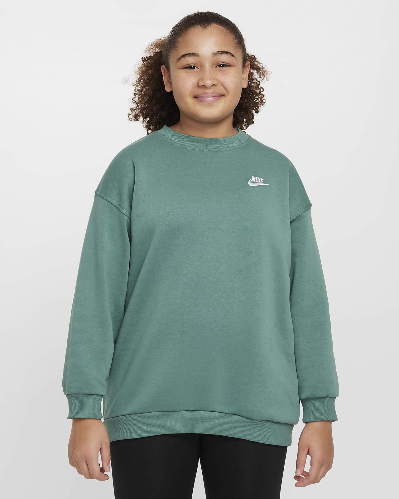Nike Sportswear Club Fleece Big Kids' (Girls') Oversized Sweatshirt (Extended Size)