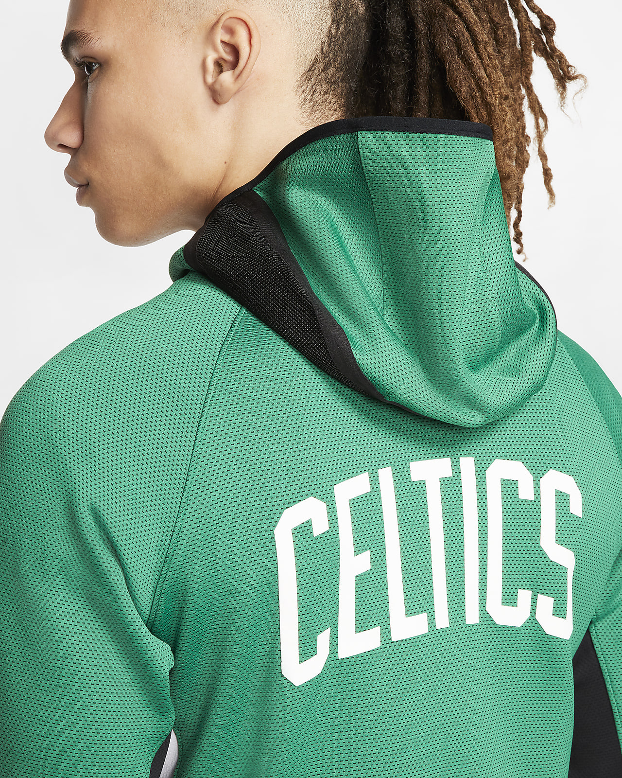 Nike Men's Boston Celtics Green Showtime Full Zip Hoodie