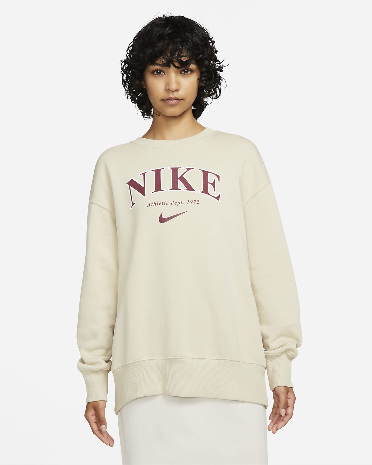 Nike Sportswear Phoenix Fleece extragroßes Damen-Sweatshirt mit Rundhalsausschnitt
