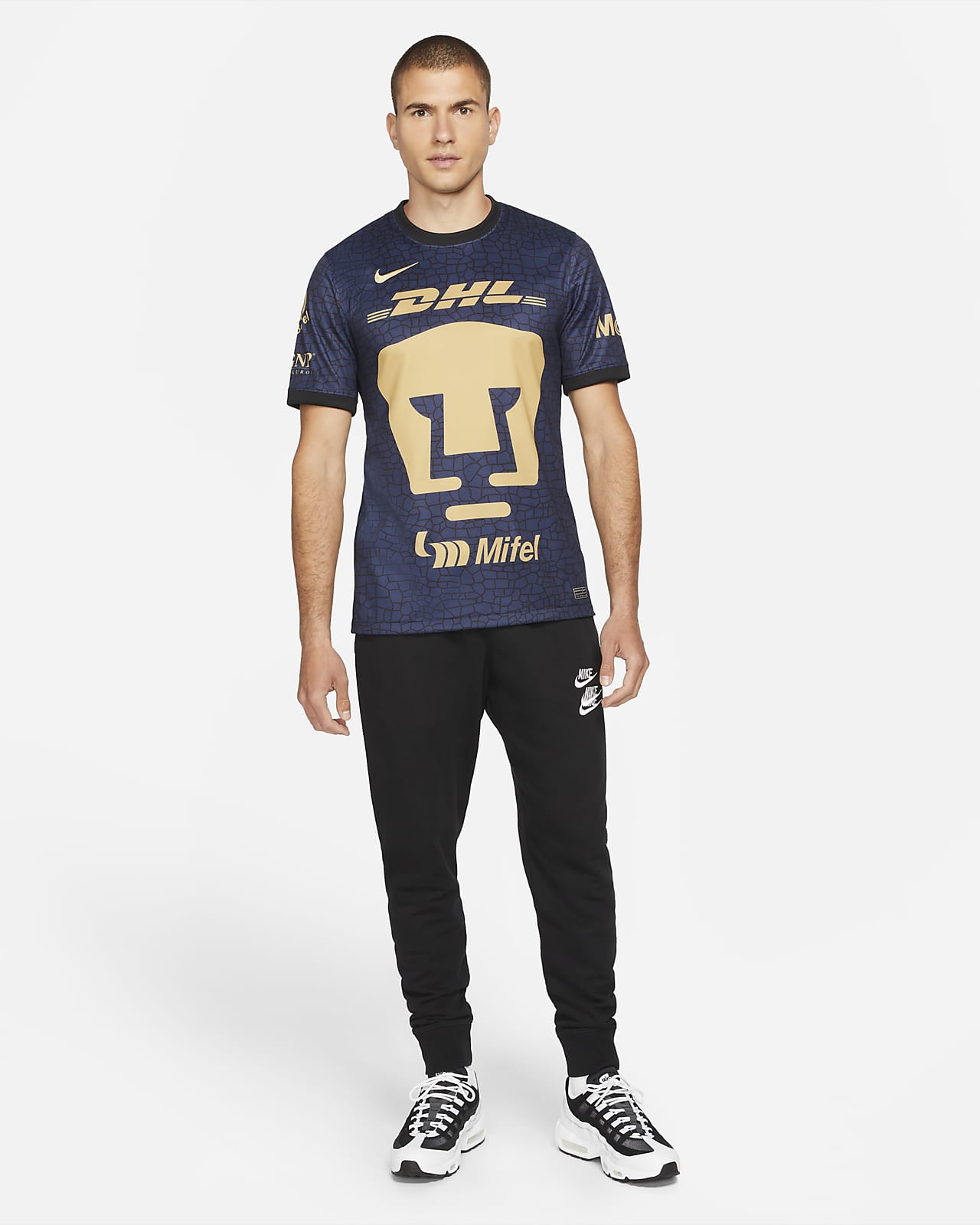 Pumas UNAM 2021/22 Stadium Uit Nike voetbalshirt met Dri-FIT voor heren.  Nike NL