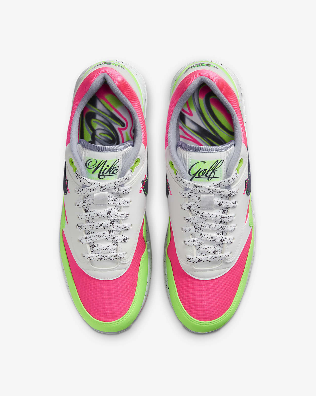 Air max 1 white pink green sale