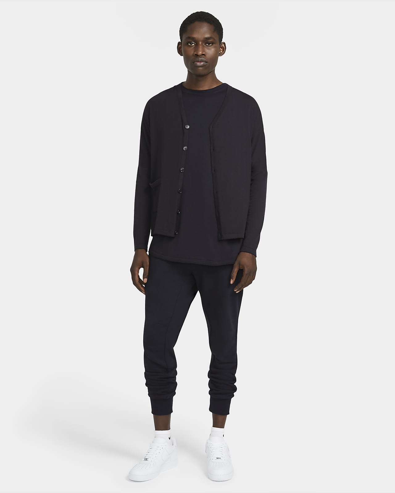 black nike cardigan