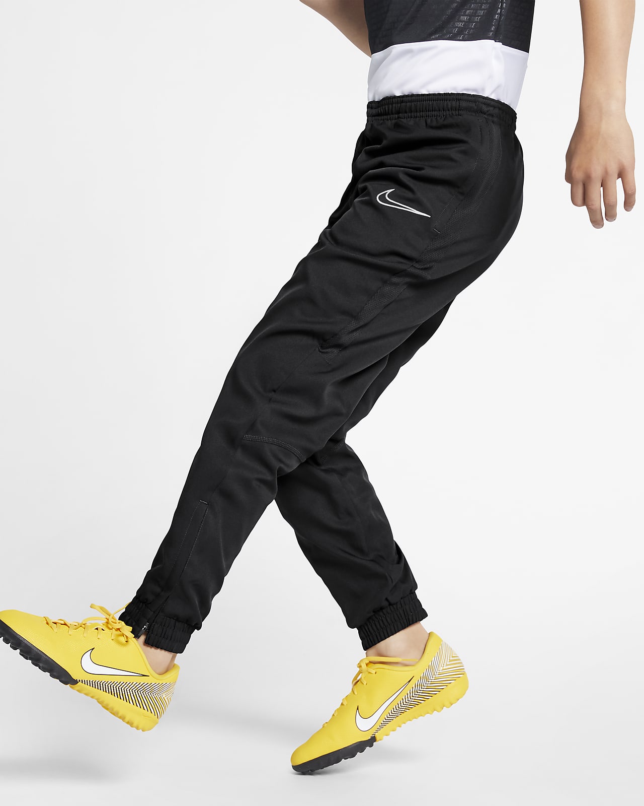 nike football dry academy joggers in black