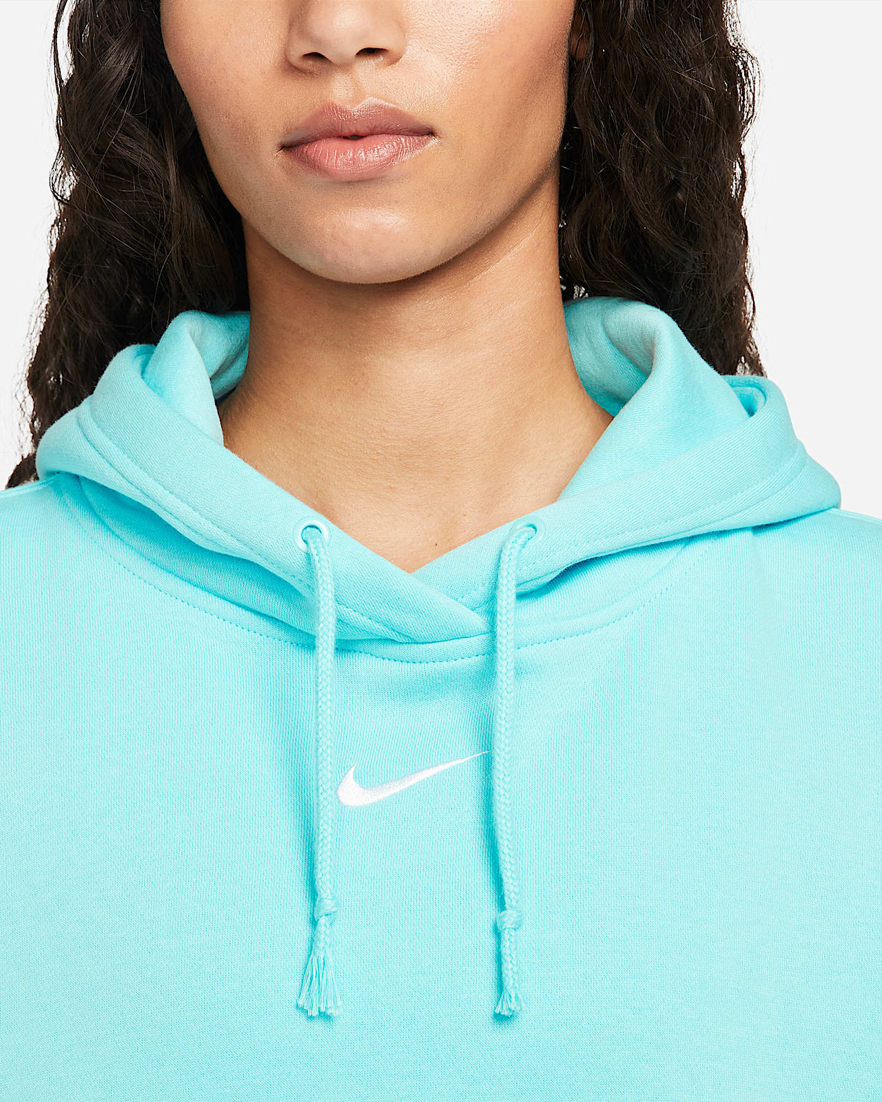 Ladies oversized fleece hoodie