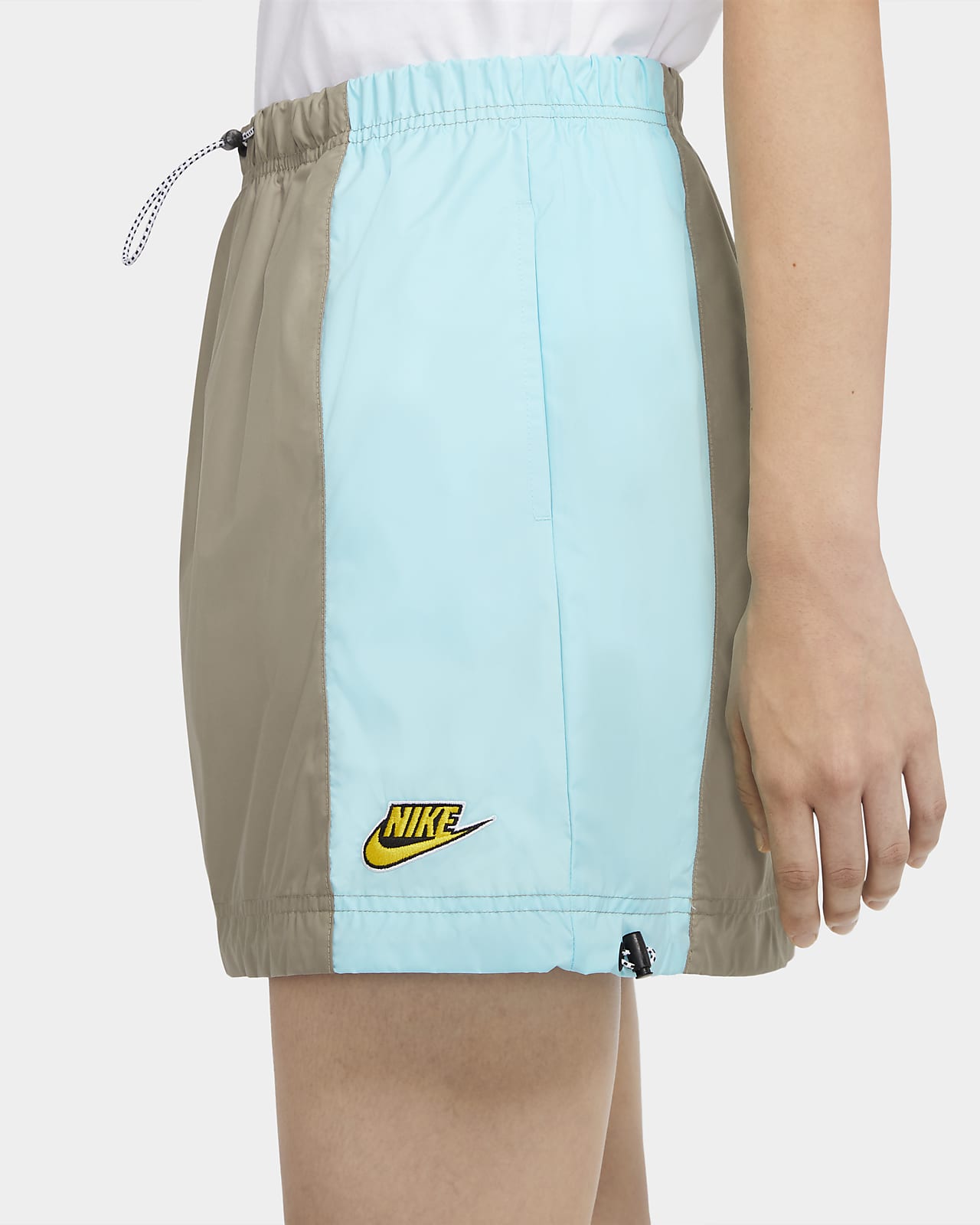 women's nike sportswear icon clash color block short