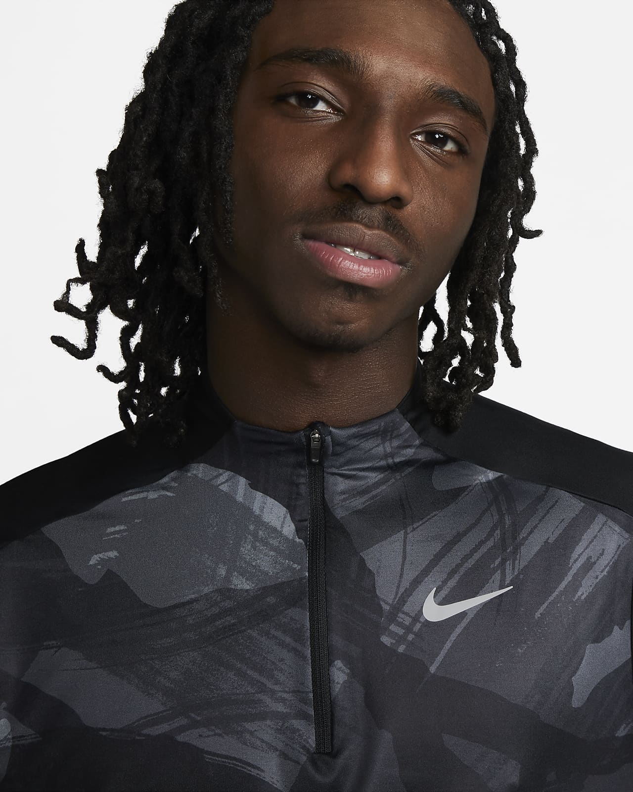 Nike Dri-FIT Camiseta de running media cremallera de camuflaje - Hombre. Nike ES