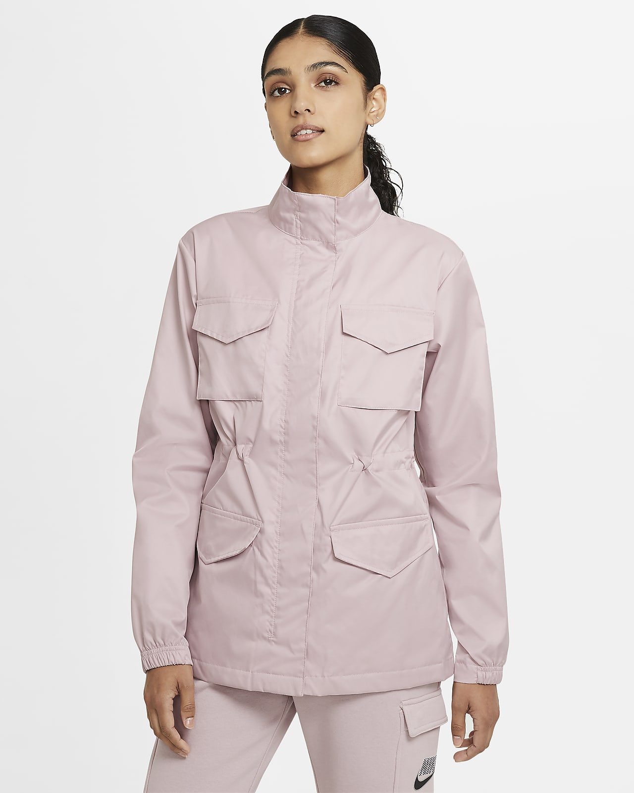nike woven jacket pink