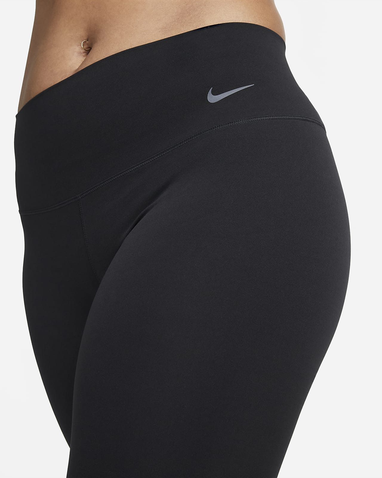 Nike Womens Dri-FIT Zenvy High-Waisted 7/8 Leggings - Black/Black - Womens  Clothing