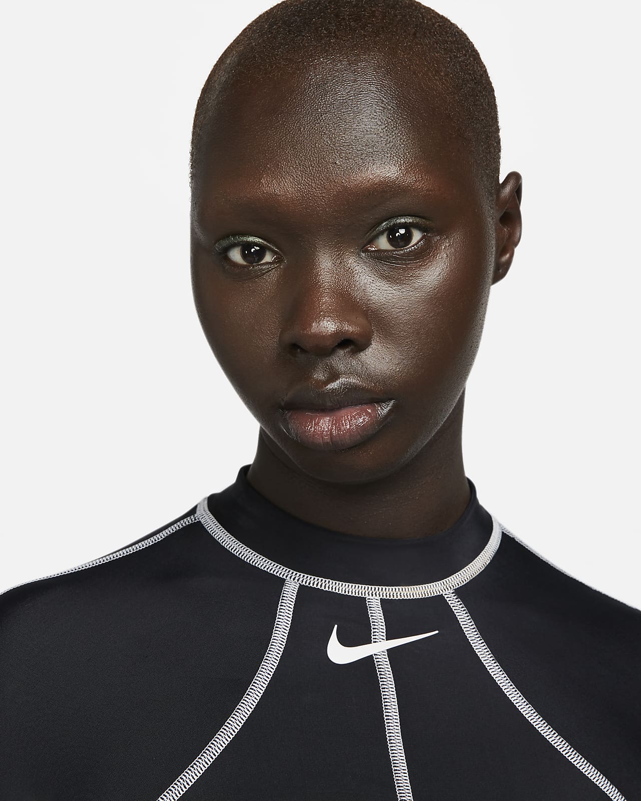 Nike Women's Sport Mesh Short Sleeve Zip Hydroguard
