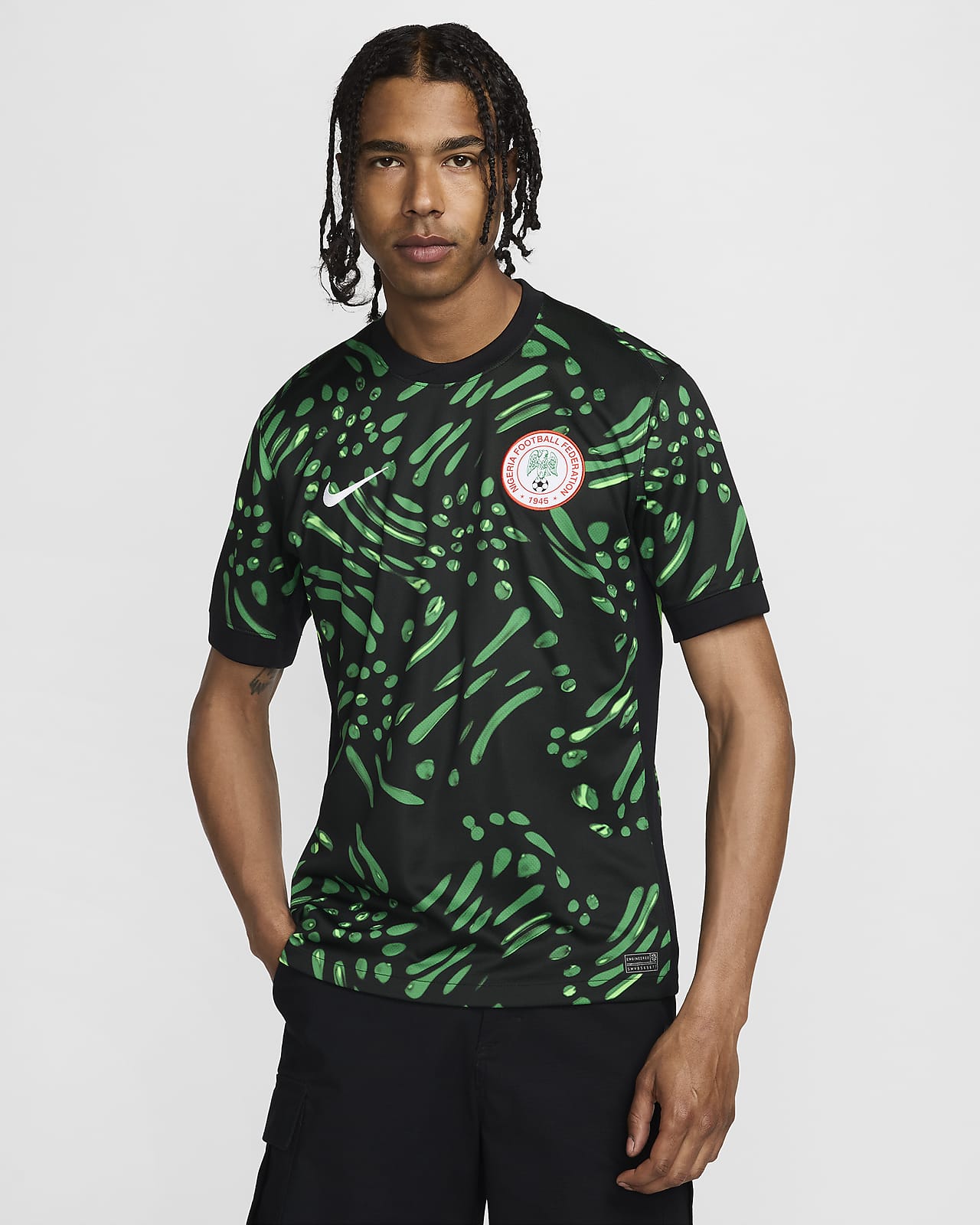 Jersey de fútbol Nike Dri-FIT replica de Nigeria visitante 2024 Stadium para hombre