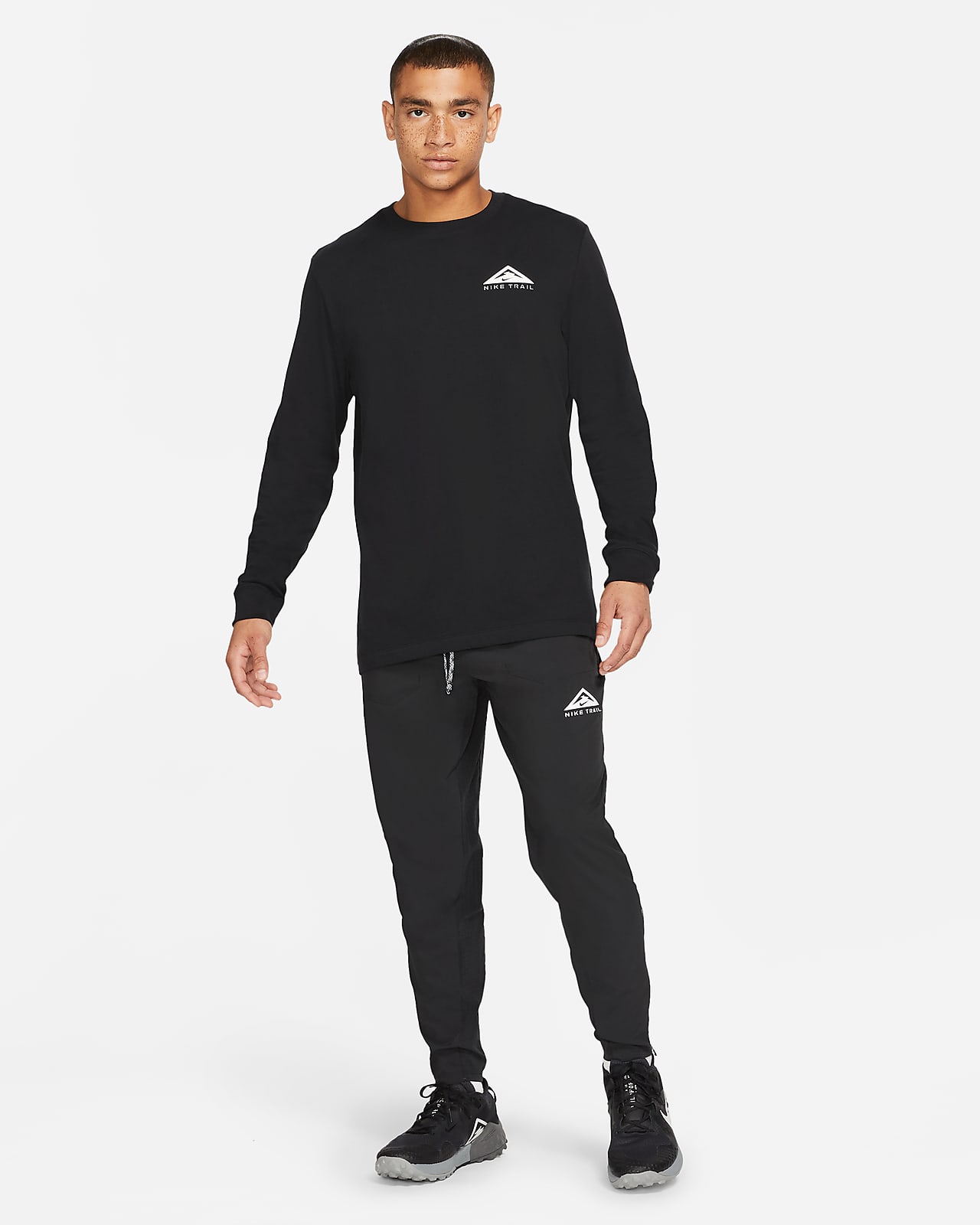 Nike trail long sleeve running top Clearance
