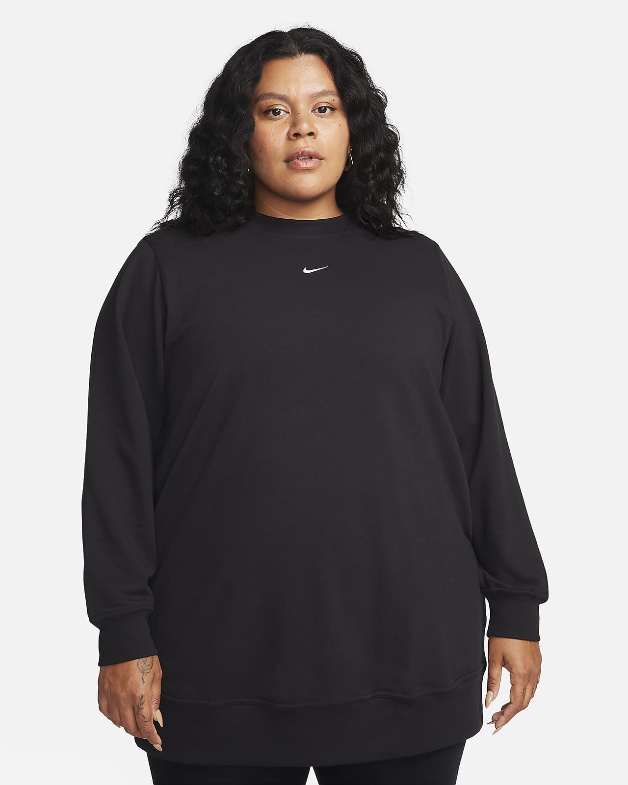 Nike Dri-FIT One Women's Crew-Neck French Terry Tunic (Plus Size)