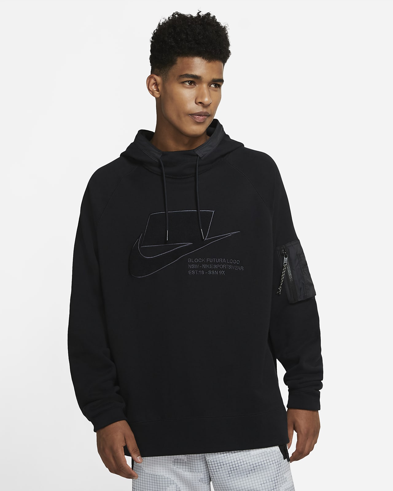 nike sportswear black hoodie