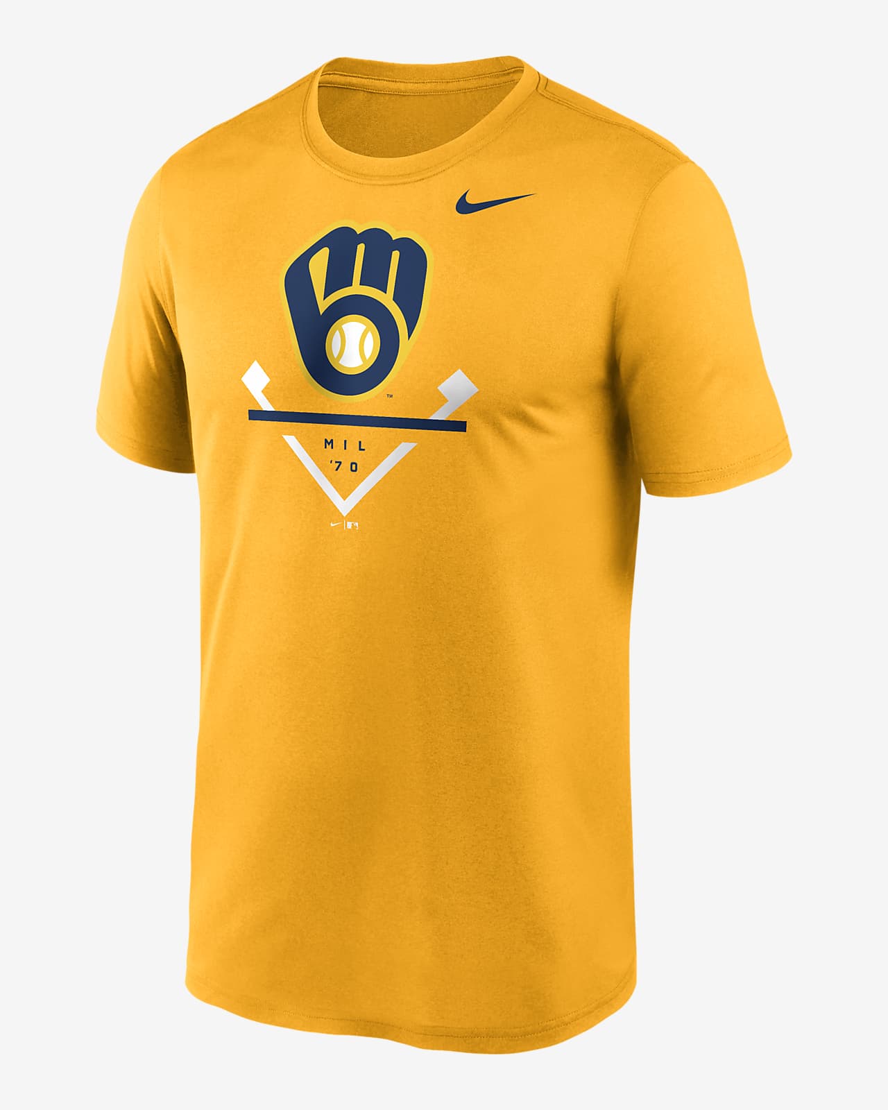 Men's Nike Gold Milwaukee Brewers Icon Legend Performance T-Shirt