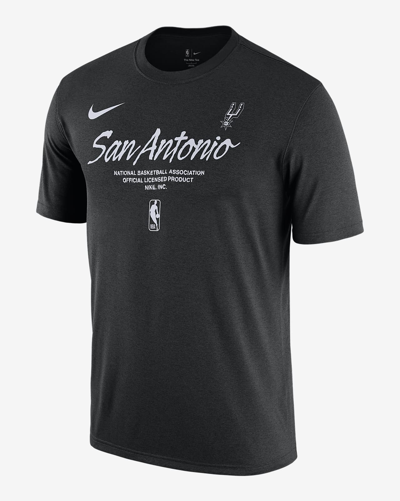 Nike Men's San Antonio Spurs Black Logo T-Shirt, Small