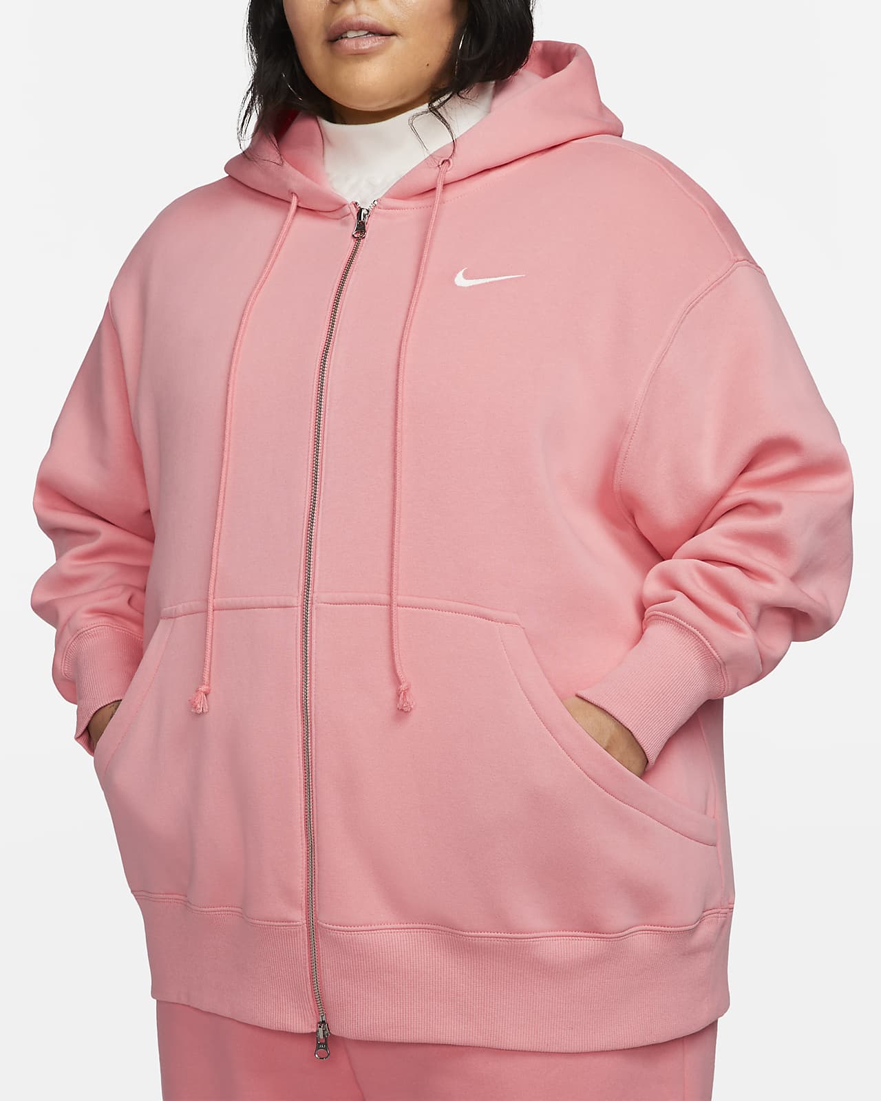 Sportswear Fleece Women's Oversized Full-Zip Hoodie (Plus Size). Nike IL