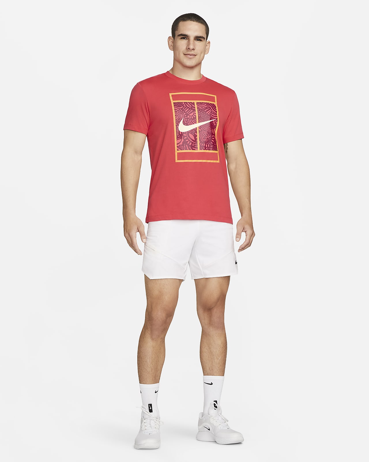 Tee-shirt de tennis homme Nike Court Training Australie coloris orange