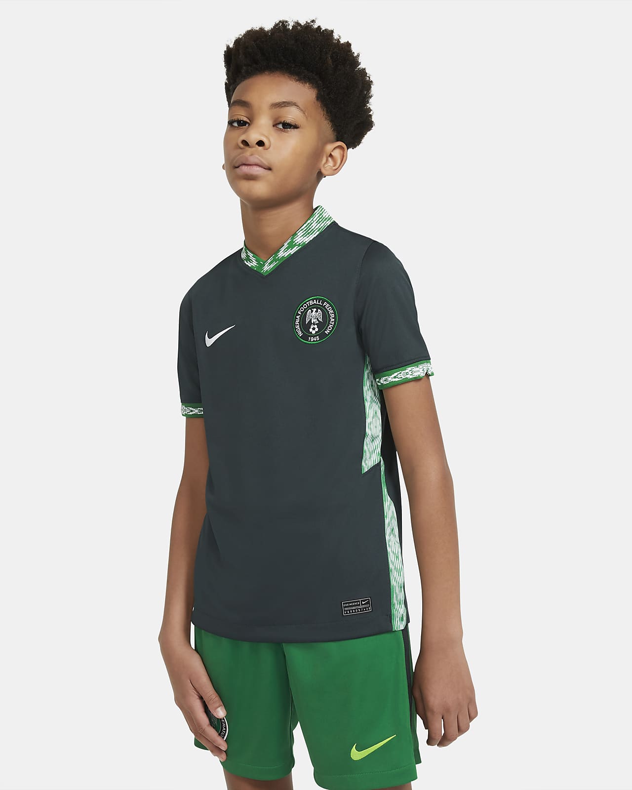 Nijerya 2020 Stadyum Deplasman Genç Çocuk Futbol Forması