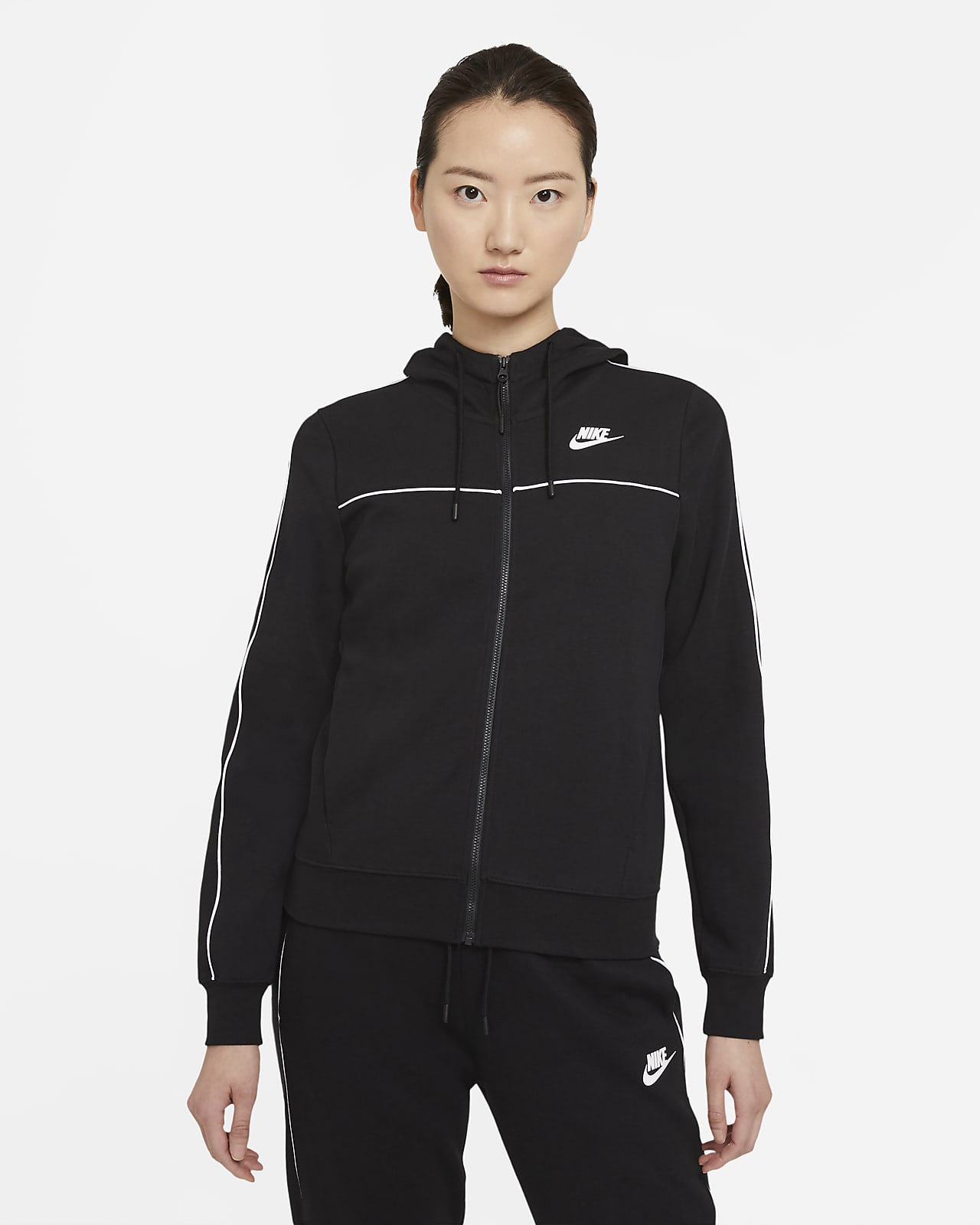 nike sportswear women's full zip fleece hoodie