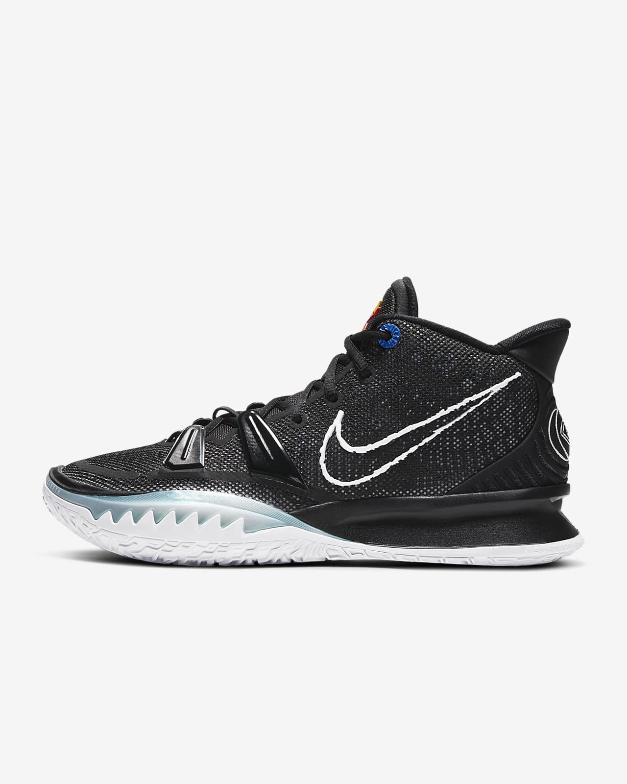 black and blue nike basketball shoes