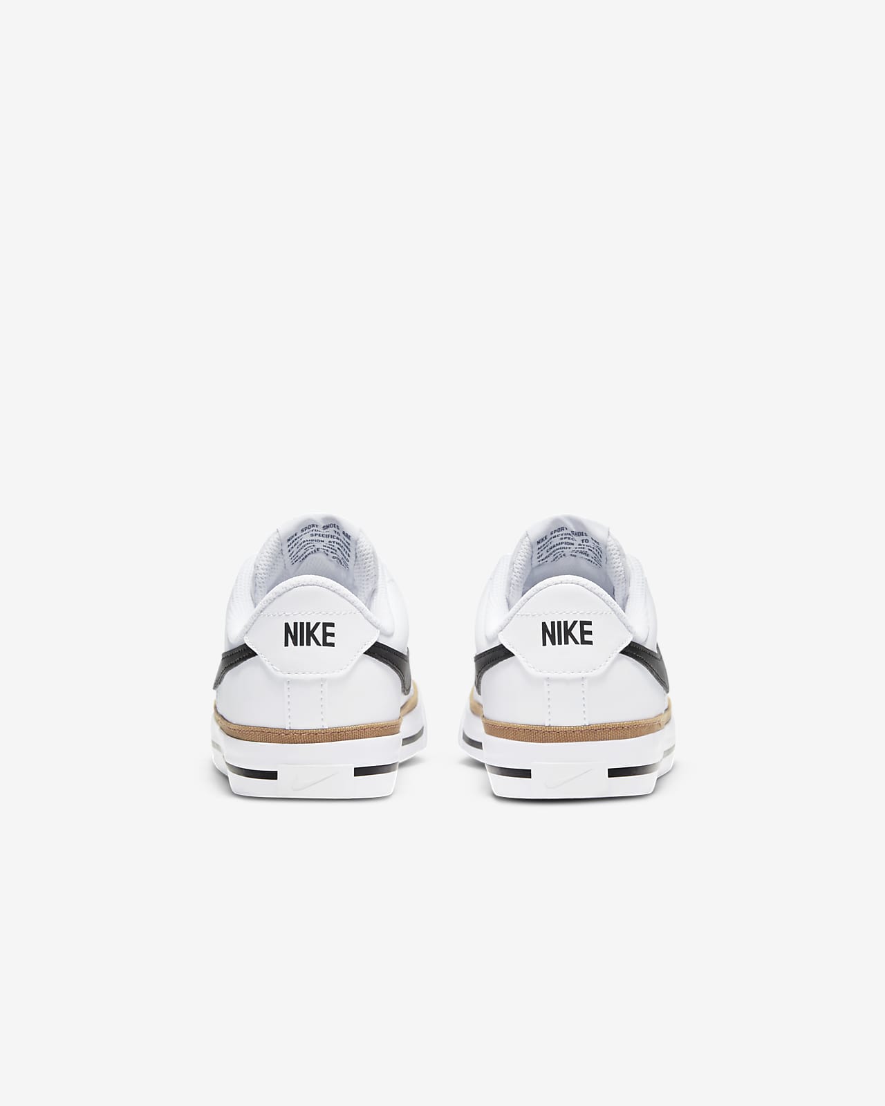 nike boys court legacy sneaker - white