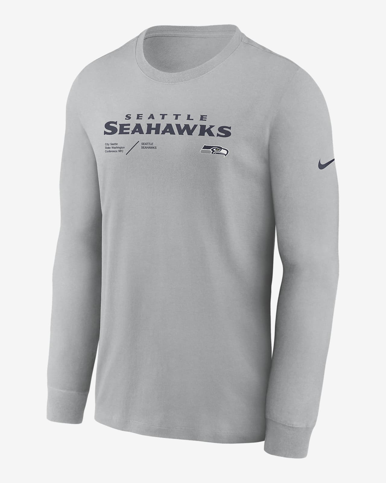 Men's Refried Apparel Heather Gray Seattle Seahawks Sustainable Split  T-Shirt